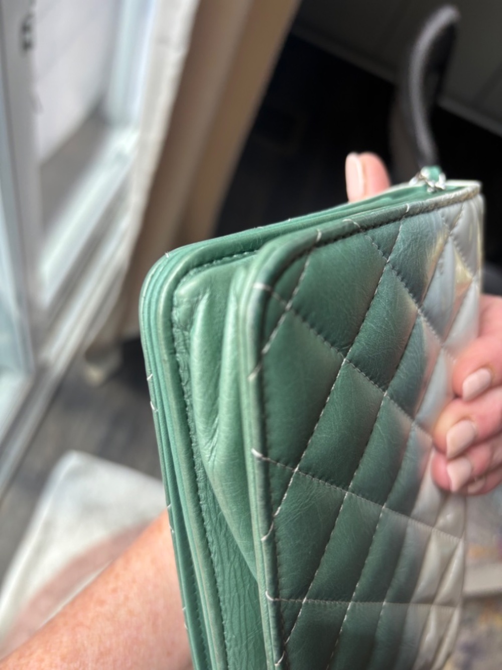 CHANEL Quilted Ombre Wallet On Chain Silver toned HW - Picture 15 of 16